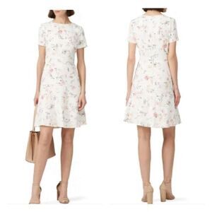 Lauren Ralph Lauren white floral checkered print summer dress size 0